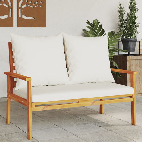 Vidaxl tuinbank met kussen 120 cm massief acaciahout