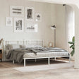 Vidaxl bedframe met hoofdbord metaal wit 183x213 cm