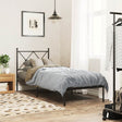 Vidaxl bedframe met hoofdbord metaal zwart 80x200 cm