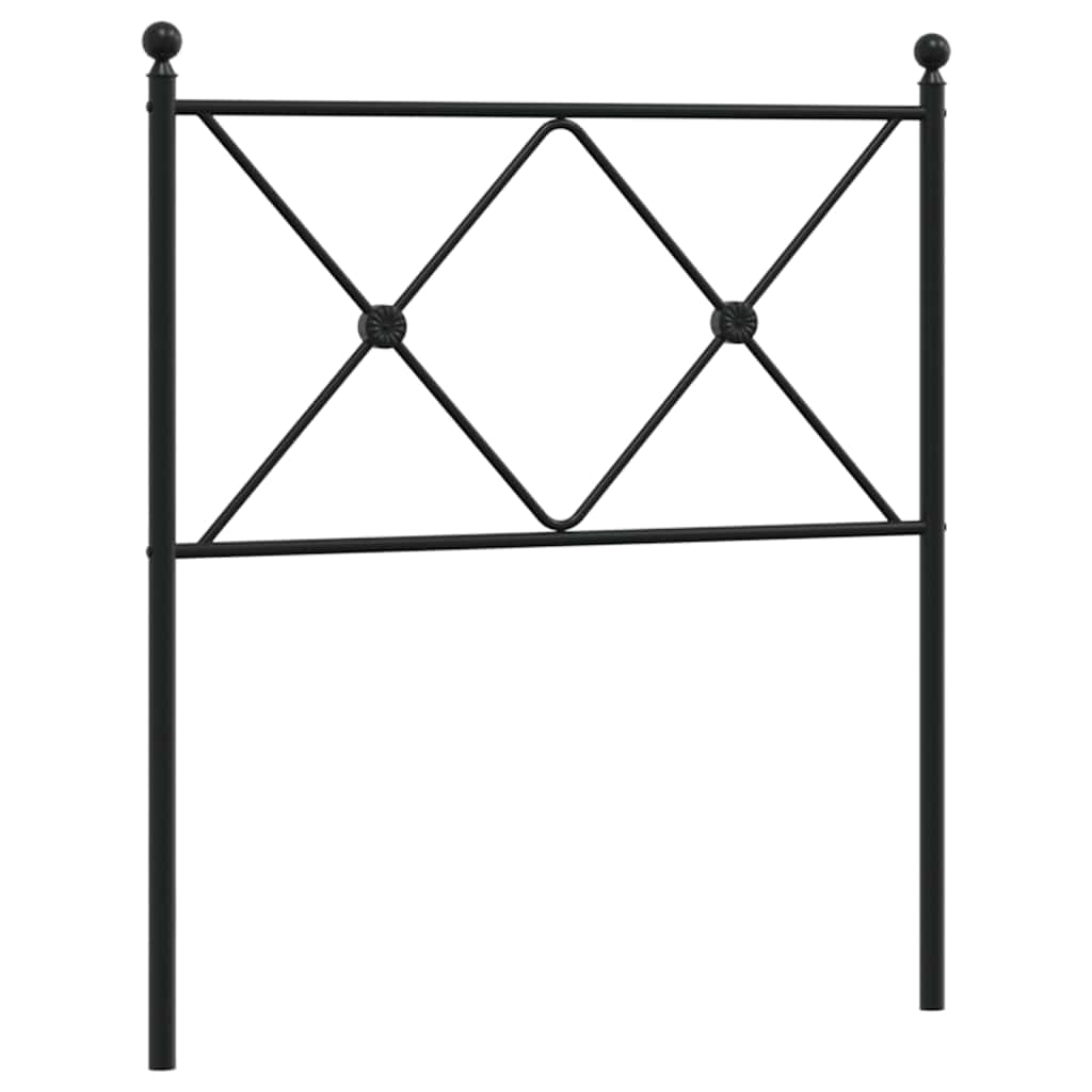 Vidaxl vervangend hoofdbord 80 cm metaal zwart