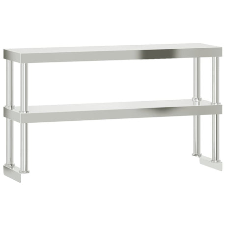 Podwyższenie Vidaxx do stołu roboczego 2-warstwowa stal nierdzewna 110x30x65 cm