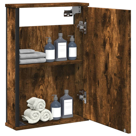 Vidaxl badkamerspiegelkast 42x12x60 cm bewerkt hout gerookt eikenkleur
