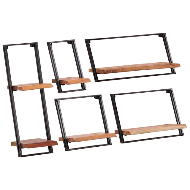 Vidaxl wandplanken 5 stuks massief acaciahout
