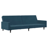 Vidaxl slaapbank 2-zits fluweel blauw