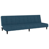 Vidaxl slaapbank 2-zits fluweel blauw