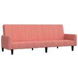 Vidaxl slaapbank 2-zits fluweel roze