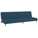 Vidaxl slaapbank 2-zits fluweel blauw