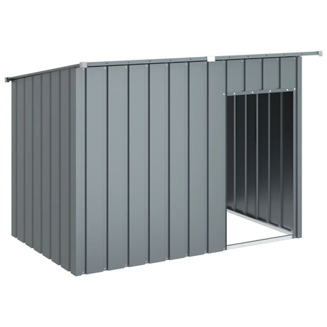 Buda dla psa Vidaxxl z dachem 153x91x110 cm stal antracytowa