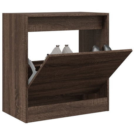 Szafka na buty Vidaxx 60x34x63,5 cm wykończona drewnem w kolorze brązowego dębu