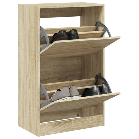 Szafka na buty VidaXL 60x34x96,5 cm z drewna konstrukcyjnego w kolorze dębu sonoma
