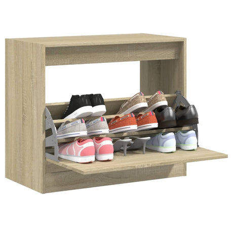 Szafka na buty VidaXL 80x42x69 cm z drewna konstrukcyjnego, dąb sonoma
