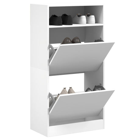 Szafka na buty Vidaxx 60x34x116 cm z drewna konstrukcyjnego w kolorze białym