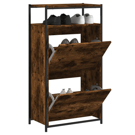 Szafka na buty Vidaxx 60x34x112 cm drewno przetworzone, dąb wędzony