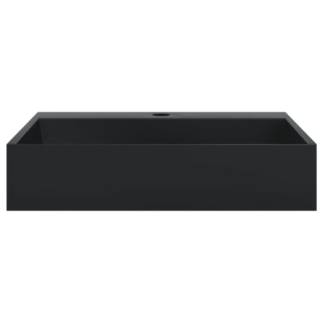 Umywalka Vidaxx 50x38x11 cm z odlewanego marmuru mineralnego, matowa czerń