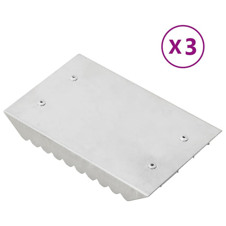 VidaXL grzebienie curry, 3 szt., aluminiowe, w kolorze srebrnym
