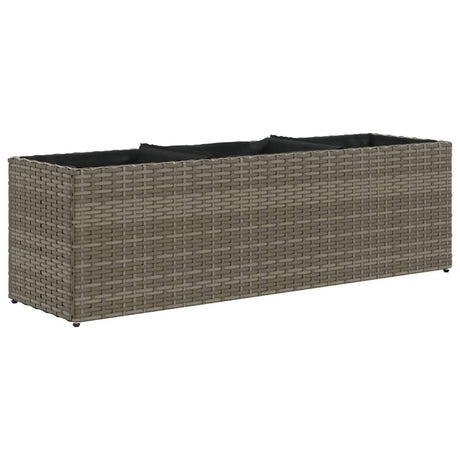 Sadzarka Vidaxx z 3 doniczkami 105x30x32 cm polirattan szary