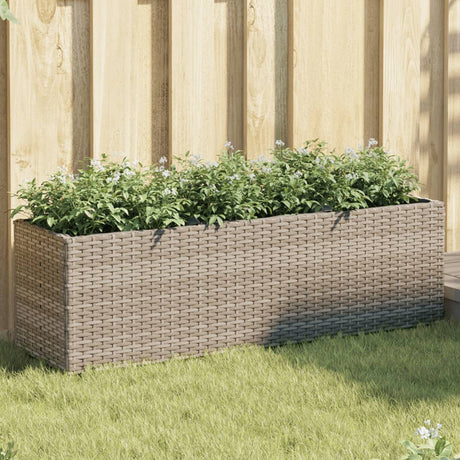 Sadzarka Vidaxx z 3 doniczkami 105x30x32 cm polirattan szary