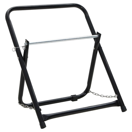 Wózek na bęben na wąż VidaXL 48 cm 45 kg stal malowana proszkowo na kolor czarny
