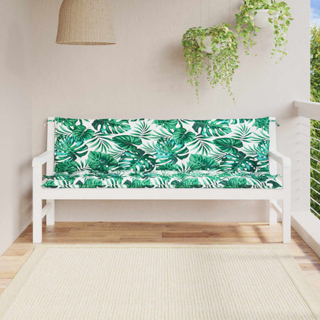 Poduszki na ławkę ogrodową Vidaxx 2 szt. 180x50x7 cm tkanina oxford wzór liści
