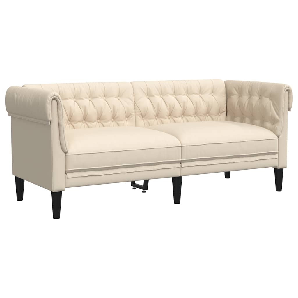 Vidaxl tweezitsbank chesterfield-stijl linnen