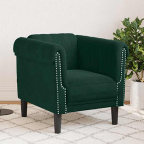 Vidaxl fauteuil fluweel donkergroen