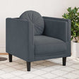 Vidaxl fauteuil met kussens fluweel donkergrijs
