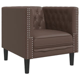 Vidaxl fauteuil chesterfield-stijl kunstleer bruin