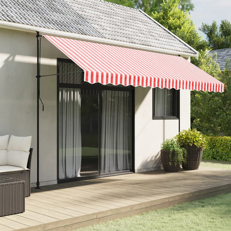 Vidaxl vervangingsdoek voor luifelrok gestreept 400 cm rood en wit