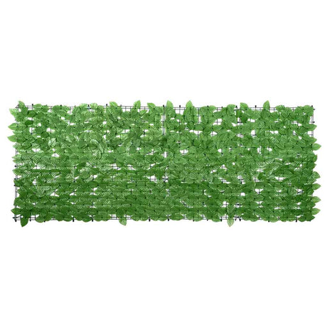 Parawan balkonowy Vidaxxl z zielonymi liśćmi 200x75 cm
