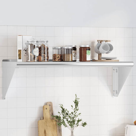Vidaxl wandschap 100x30x31 cm roestvrijstaal zilverkleurig