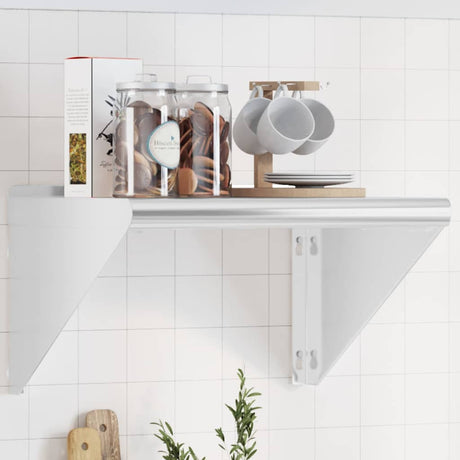 Vidaxl wandschap 50x45x31 cm roestvrijstaal zilverkleurig