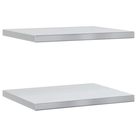 Vidaxl wandschappen 2 st 50x40 cm roestvrijstaal zilverkleurig