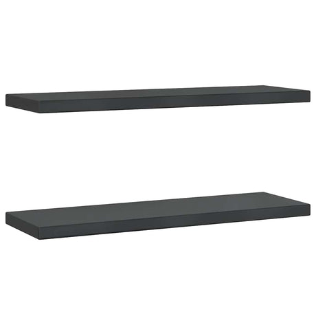 Vidaxl wandschappen 2 st 75x23,5 cm roestvrijstaal zwart