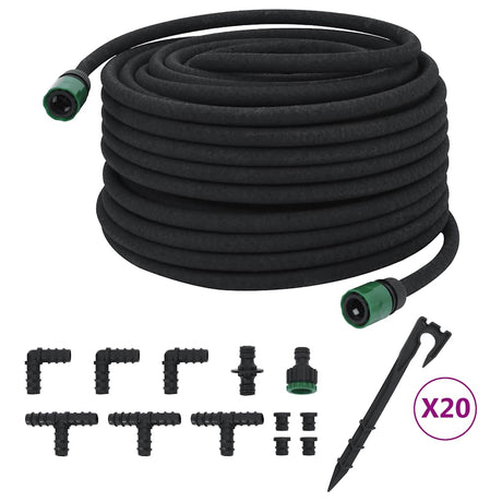 Wąż kroplowy Vidaxx 0,6'' 50 m gumowy czarny