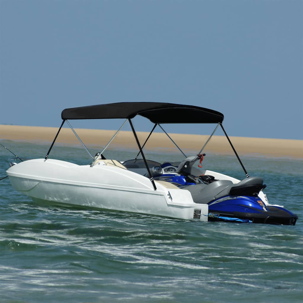 Bimini VidaXL 2 łuki, 180x130x110 cm, czarne