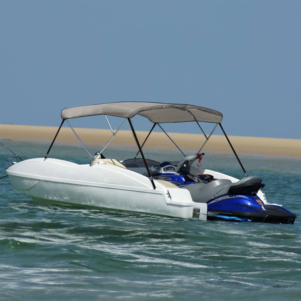 Bimini VidaXL górne 3 łuki, 183x140x137 cm, szare