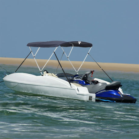 Bimini VidaXL górne 3 łuki ze ścianami bocznymi z siatki 183x(154-167)x137 cm