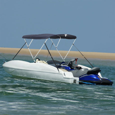 Bimini VidaXL górne 3 łuki ze ścianami bocznymi z siatki 183x(170-182)x137 cm