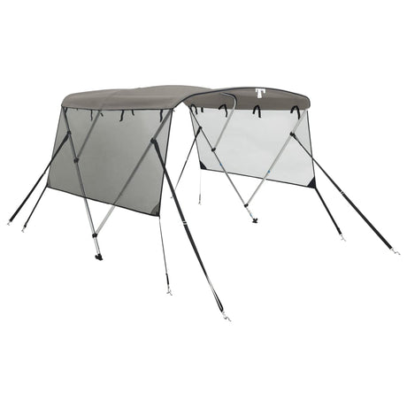 Bimini VidaXL górne 3 łuki ze ścianami bocznymi z siatki 183x(137-152)x137 cm