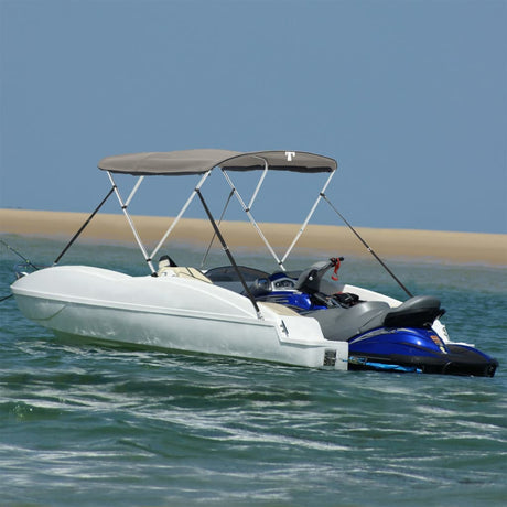 Bimini VidaXL górne 3 łuki ze ścianami bocznymi z siatki 183x(137-152)x137 cm