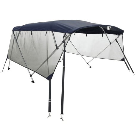 Bimini VidaXL górne 4 łuki ze ścianami bocznymi z siatki 243x(185-198)x137 cm