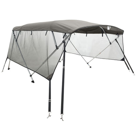 Bimini VidaXL górne 4 łuki ze ścianami bocznymi z siatki 243x(185-198)x137 cm