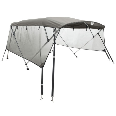 Bimini VidaXL 4 łuki ze ścianami bocznymi z siatki 243x(200-213)x137 cm