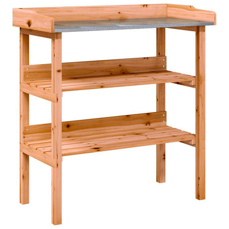 Stół na rośliny Vidaxx z półkami 78x38x82,5 cm drewno sosnowe w kolorze brązowym