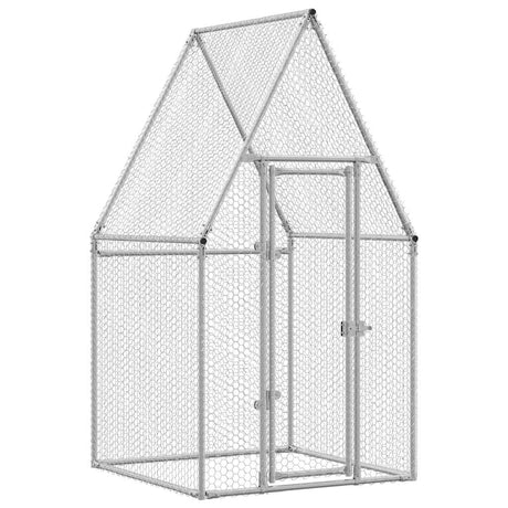 Kurnik Vidaxx 100x100x190 cm stal ocynkowana w kolorze srebrnym