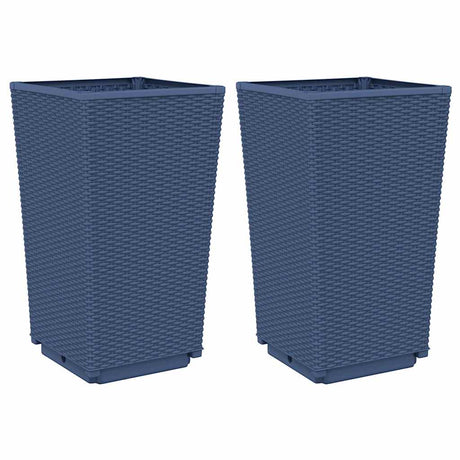 Donice Vidaxx 2 szt. 32,5x32,5x57 cm polipropylen niebiesko-szary