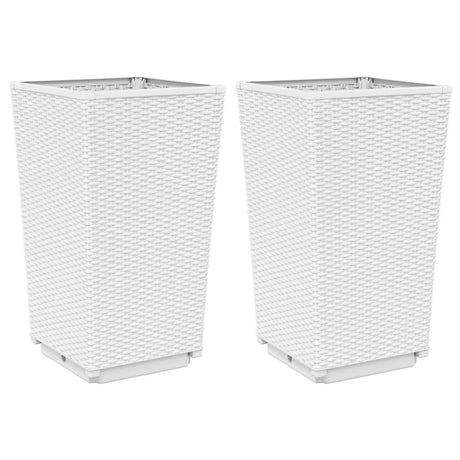 Donice Vidaxx 2 szt. 32,5x32,5x57 cm polipropylen biały