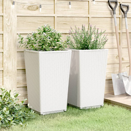 Donice Vidaxx 2 szt. 32,5x32,5x57 cm polipropylen biały