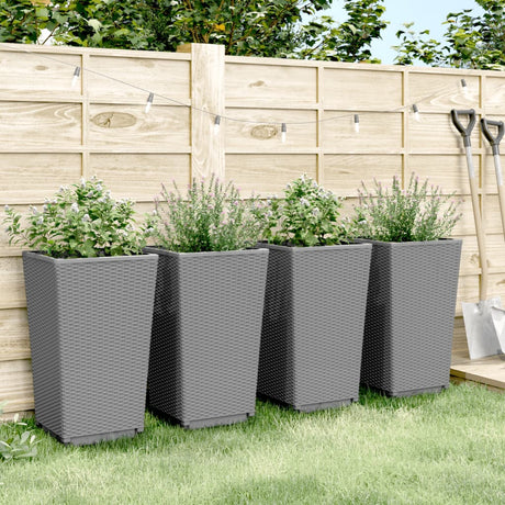 Donice Vidaxx 4 szt. 32,5x32,5x57 cm polipropylen jasnoszary