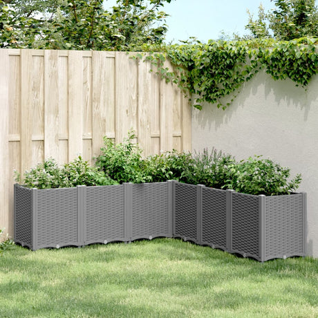 Sadzarka Vidaxx 160x160x53 cm polipropylen jasnoszary